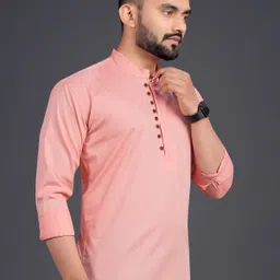 nofilter Men Solid Pure Cotton Straight Kurta image 4
