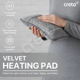 creto Velvet Gel Pad Full Body Pain Reliever Fur Electric 1 L Hot Water Bag image 2