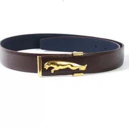 luxury leather Boys Formal, Party, Casual, Evening Brown Artificial Leather Belt image 2