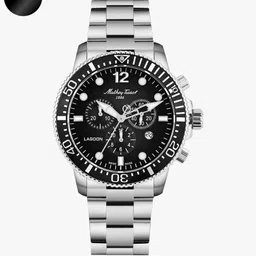 mathey-tissot Swiss Made Lagoon Chronograph Quartz Black Dial Analog Watch - For Men H123CHAN-picture-10