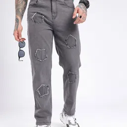 glitchez Men Mid Rise Grey Jeans-picture-20