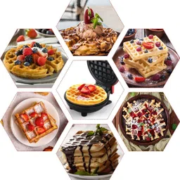 weprove Mini Waffle Maker Machine with Non-Stick Surface 3 in 1 Waffle Maker image 4