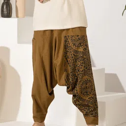the veshti company Printed Cotton Men Harem Pants image 1