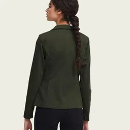 rocksy Women Solid Single Breasted Casual Blazer image 2