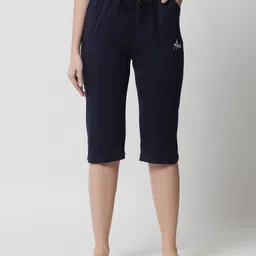 anixa Women Dark Blue Capri-picture-13