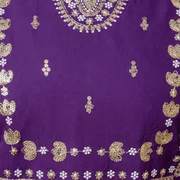 river of cloth Embroidery Straight Kurta Set Embroidered Kurta, Trouser/Pant & Dupatta Set image 5