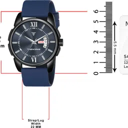 timeworks Men’s Formal Watch with Day & Date, 3D Dome Glass – 483NBI05 Analog Watch - For Men 483NBI05 image 5