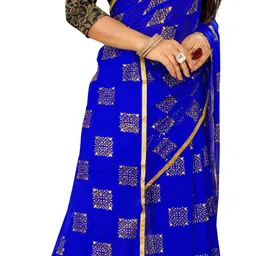 rhey Printed Bollywood Chiffon Saree image 3