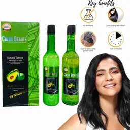 color beaute NATURAL EXTRACT HEALTHY HAIR DYE , BLACK image 1