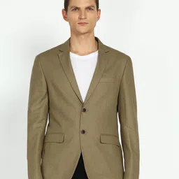 peter england Men Solid Single Breasted Formal Blazer-picture-19