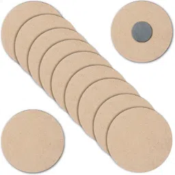 maitri Set of 20 (2.5 Inch) Round Shape Plain MDF Shaped Magnets with Magnets Door Magnet, Fridge Magnet, Multipurpose Office Magnets Pack of 20-picture-17