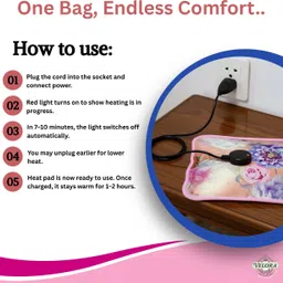 velora Rechargeable Gel Heating Pad for Back Pain, Neck, Shoulder, Knee & Period Cramps Electrical 1 L Hot Water Bag image 5