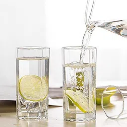 cqz (Pack of 6) Italian Premium Juice Glasses,Stylish and Crystal Highball Glasses Glass Set Water/Juice Glass image 4