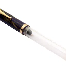 ledos Oliver 51 JT Demonstrator Golden Trims Marble Violet Cap Acrylic Fountain Pen image 3