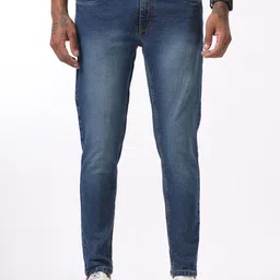 wrogn Men Skinny Mid Rise Blue Jeans image 1
