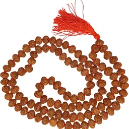 gemuncle 7 Mukhi Rudraksha Mala - Certified Natural Indonesian Beads (108+1) Rudraksha Necklace-picture-22