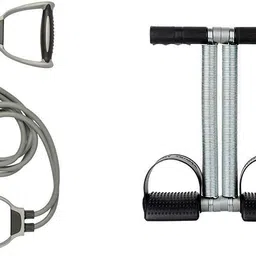Double Tummy Trimmer & Muscle Chest Expander Rope Workout Pulling Fitness Accessory Kit Kit-image-34
