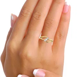 avsar Avsar Real Gold Aarohi Ring AVR162YB 14kt Cubic Zirconia Yellow Gold ring image 2