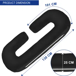 kuber industries Pillow Microfibre Solid Pregnancy Pillow Pack of 1 image 3