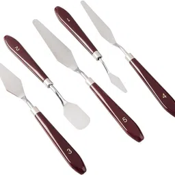 frkb Painting Palette Knife Set| Set of 5pc 0 Paint Wells Palettes image 4