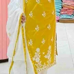 leog Women Viscose Rayon Kurta Churidar Dupatta Set image 2