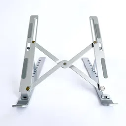 Simcotrack Foldable Laptop Stand, Anti-Slip Silicone Pads, Holds 5kg Adjustable 6 Levels Aluminium Desk Stand Laptop Stand with Adjustable Height Compatible with Universal Laptops image 3