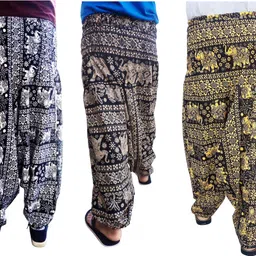icare Printed Cotton Men Harem Pants image 2