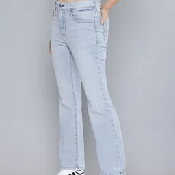 levi's 710 Women Flared High Rise Blue Jeans image 2