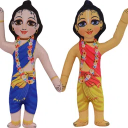 radha a unique store Gaur Nitai Soft Toy Set-picture-23