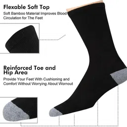 vapindia Men Solid Mid-Calf/Crew, Calf Length image 3