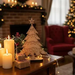 erhindia Wooden Christmas Tree DIY Coloring Painting Art Craft STEM Learning Kit for Kids image 4