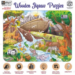 abyz NOAH'S ARK Jigsaw Puzzle for Kids of Age 4-8 Years, 70 Pcs image 3