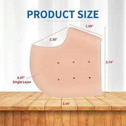 dhara creation Silicone Gel Heel Socks for Swelling and Pain Relief Heel Support image 4