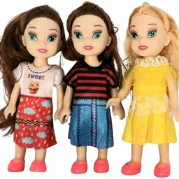 rubela Realistic Three Sister Dolls with Fancy Dress & Movable Body Parts for Kids|79-picture-31