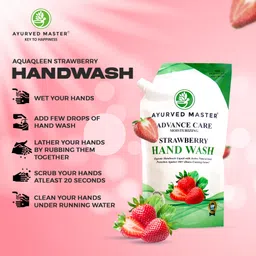 ayurved master Liquid Skincare Strawberry Pouch With Bottle (750ml + 250ml) Hand Wash image 4