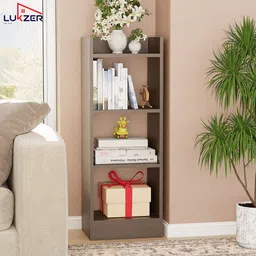 lukzer Engineered Wood Open Book Shelf image 2