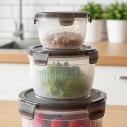 saraza Plastic Grocery Container - 1200 ml, 600 ml, 300 ml-picture-17