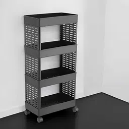 jayex SuperMax Popular 4 Layer Portable Mordan Plastic Kitchen Trolley-picture-10