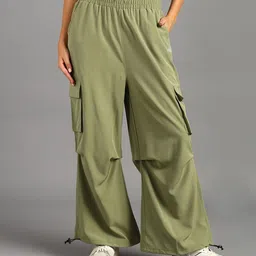 hrx by hrithik roshan Women Solid Green Track Pants-picture-28