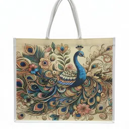 tote White Women Shoulder Bag JUTE BAG-picture-20