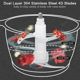 kpdreamland by kpdreamland handle vegetable chopper Electric Vegetable & Fruit Grater & Slicer image 4