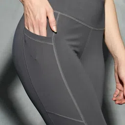 technosport Solid Women Grey Tights image 4