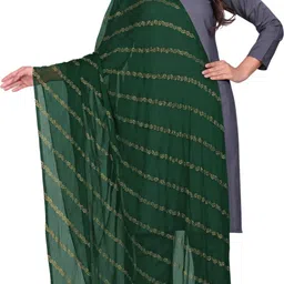 sekmany Chiffon Printed Green Women Dupatta-picture-17