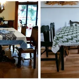 Polyester 6 Seater Floral Table Cover-image-77