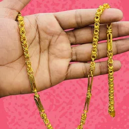 1gm gold plated High Quality Indian Polished chain men Gold-plated Plated Alloy Chain-image-63