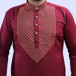tibra collection Men Silk Blend Kurta Pyjama Set image 4