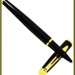 parmarth enterprises Premium 717 Black Roller Ball Pen Metal Body Smooth Writing Fine Tip Roller Ball Pen-picture-40