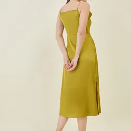 aayu Women A-line Light Green Below Knee Dress image 2