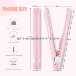 SDE Mini Hair Straightener Temperature Control Flat Iron with Plastic Storage Box Str/1 Hair Straightener image 2