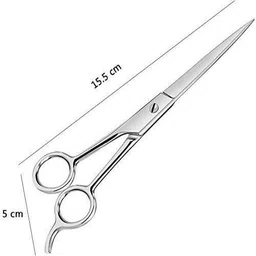 dhanishka Professional Salon Hair Cutting Trimming and Mustache Combo Scissors (Set of 2, Steel) Scissors image 2